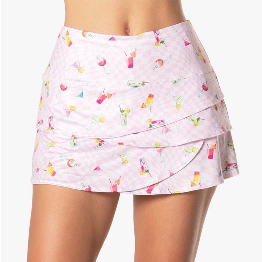 Lucky in Love Women's Cocktail Medley Scallop Tennis Skirt